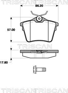 Triscan 8110 28036 - Brake Pad Set, disc brake www.autospares.lv