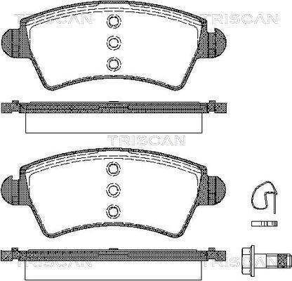 Triscan 8110 28031 - Bremžu uzliku kompl., Disku bremzes www.autospares.lv