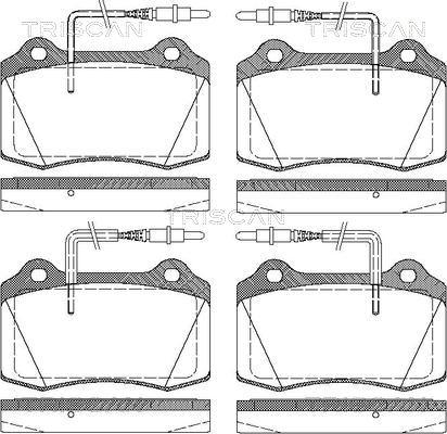 Triscan 8110 28033 - Bremžu uzliku kompl., Disku bremzes www.autospares.lv