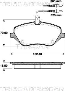 Triscan 8110 28037 - Тормозные колодки, дисковые, комплект www.autospares.lv