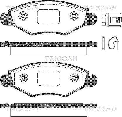 Triscan 8110 28025 - Bremžu uzliku kompl., Disku bremzes www.autospares.lv