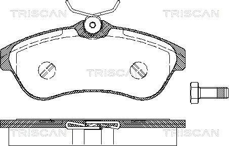 Triscan 8110 28027 - Тормозные колодки, дисковые, комплект www.autospares.lv