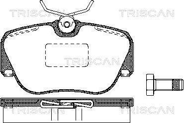 Triscan 043.0 - Bremžu uzliku kompl., Disku bremzes autospares.lv