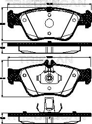 Triscan 8110 23057 - Bremžu uzliku kompl., Disku bremzes www.autospares.lv