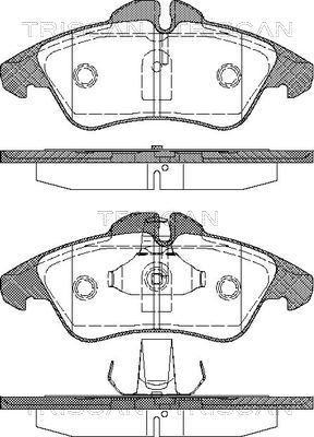 Triscan 8110 23008 - Тормозные колодки, дисковые, комплект www.autospares.lv