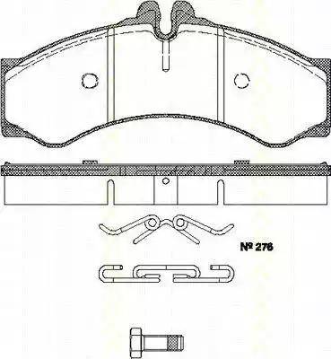 Triscan 8110 23011 - Bremžu uzliku kompl., Disku bremzes www.autospares.lv