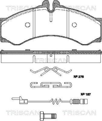 Triscan 8110 23037 - Bremžu uzliku kompl., Disku bremzes www.autospares.lv