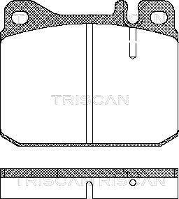 Triscan 8110 23222 - Bremžu uzliku kompl., Disku bremzes autospares.lv