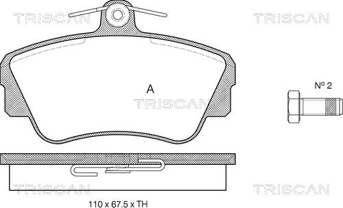 Triscan 8110 27944 - Bremžu uzliku kompl., Disku bremzes www.autospares.lv