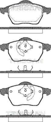 Triscan 8110 27008 - Brake Pad Set, disc brake www.autospares.lv