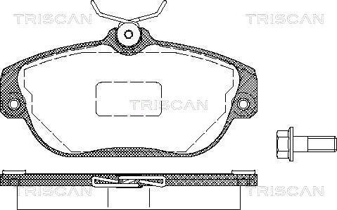 Triscan 8110 27002 - Bremžu uzliku kompl., Disku bremzes www.autospares.lv