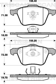 Kawe 81672 - Bremžu uzliku kompl., Disku bremzes www.autospares.lv