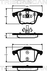 Triscan 8110 27011 - Bremžu uzliku kompl., Disku bremzes www.autospares.lv