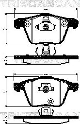 Triscan 8110 27012 - Bremžu uzliku kompl., Disku bremzes www.autospares.lv