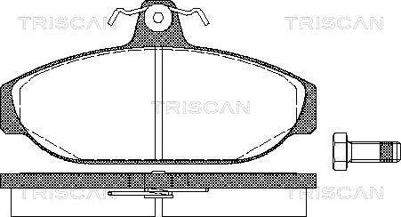 Triscan 8110 27150 - Bremžu uzliku kompl., Disku bremzes www.autospares.lv