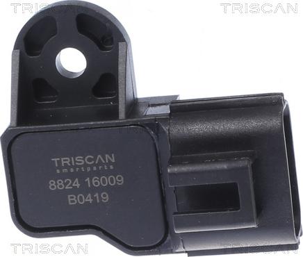 Triscan 8824 16009 - Датчик, давление во впускной трубе www.autospares.lv