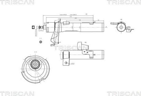 Triscan 8705 16105 - Амортизатор www.autospares.lv