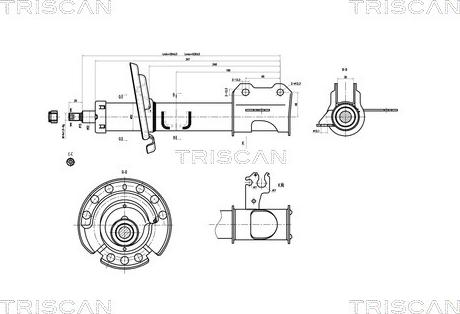 Triscan 8705 10103 - Amortizators www.autospares.lv