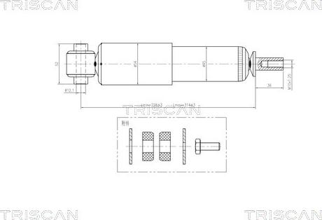 Triscan 8705 29206 - Amortizators autospares.lv