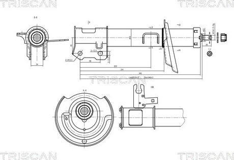 Triscan 8705 24104 - Shock Absorber www.autospares.lv