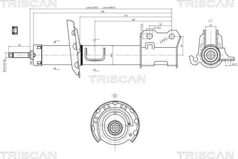 Triscan 8705 24107 - Amortizators www.autospares.lv