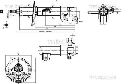 Triscan 8705 21101 - Amortizators www.autospares.lv