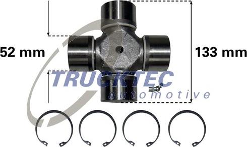 Trucktec Automotive 01.34.011 - Šarnīrs, Garenvārpsta www.autospares.lv