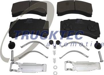 Trucktec Automotive 01.35.251 - Тормозные колодки, дисковые, комплект www.autospares.lv