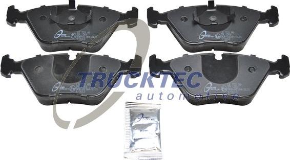 Trucktec Automotive 08.34.098 - Тормозные колодки, дисковые, комплект www.autospares.lv