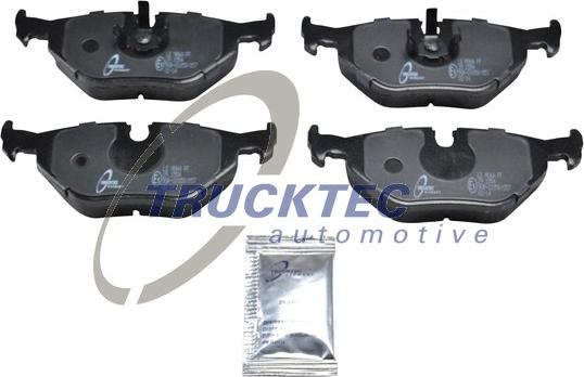 Trucktec Automotive 08.35.007 - Тормозные колодки, дисковые, комплект www.autospares.lv