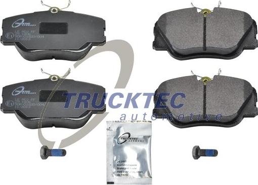 Trucktec Automotive 02.35.113 - Bremžu uzliku kompl., Disku bremzes www.autospares.lv