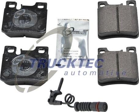 Trucktec Automotive 02.35.130 - Bremžu uzliku kompl., Disku bremzes www.autospares.lv