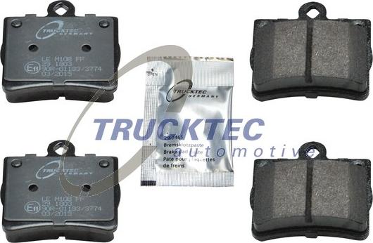 Trucktec Automotive 02.35.120 - Bremžu uzliku kompl., Disku bremzes www.autospares.lv