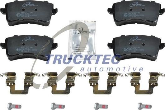 Trucktec Automotive 07.35.191 - Тормозные колодки, дисковые, комплект www.autospares.lv