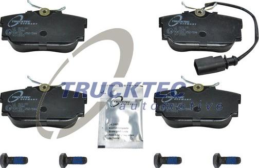 Trucktec Automotive 07.35.142 - Тормозные колодки, дисковые, комплект www.autospares.lv