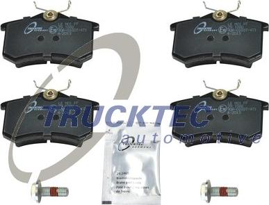 Trucktec Automotive 07.35.105 - Тормозные колодки, дисковые, комплект www.autospares.lv