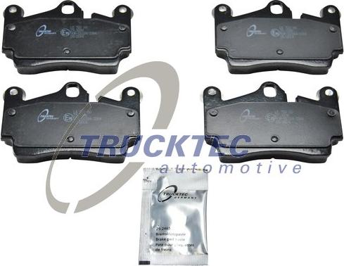 Trucktec Automotive 07.35.111 - Тормозные колодки, дисковые, комплект www.autospares.lv