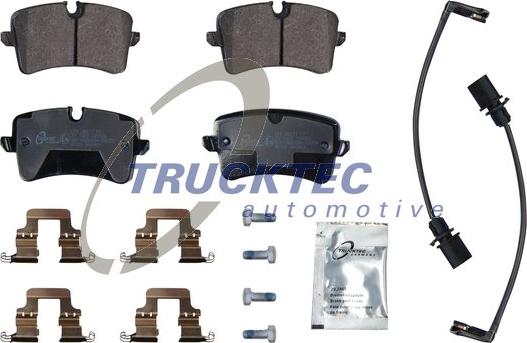 Trucktec Automotive 07.35.260 - Тормозные колодки, дисковые, комплект www.autospares.lv