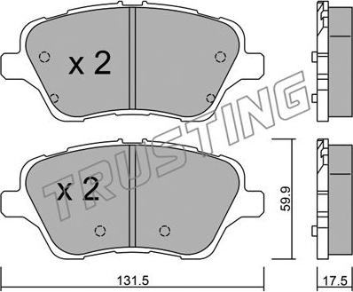 Trusting 992.0 - Bremžu uzliku kompl., Disku bremzes autospares.lv