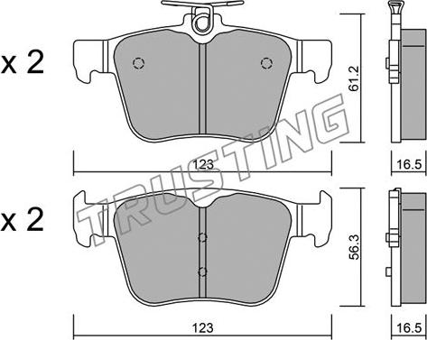 Trusting 997.0 - Bremžu uzliku kompl., Disku bremzes www.autospares.lv