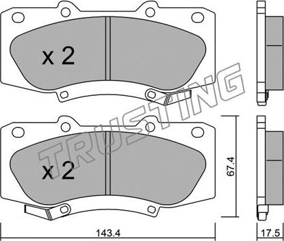 Trusting 953.0 - Brake Pad Set, disc brake www.autospares.lv