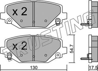 Trusting 963.0 - Bremžu uzliku kompl., Disku bremzes www.autospares.lv