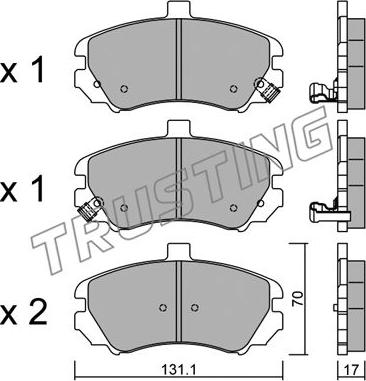 Trusting 901.0 - Piederumu komplekts, Bremžu loki www.autospares.lv