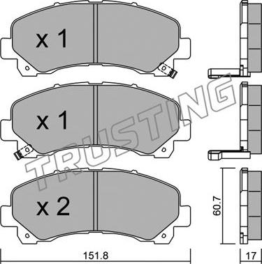 Trusting 919.0 - Bremžu uzliku kompl., Disku bremzes www.autospares.lv