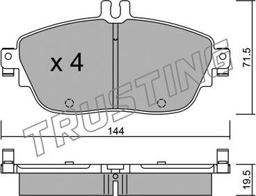 Trusting 981.0 - Bremžu uzliku kompl., Disku bremzes www.autospares.lv