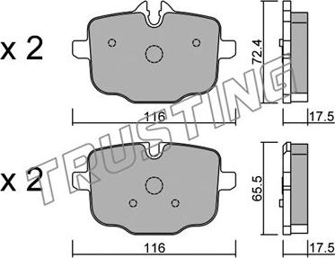 Trusting 939.0 - Bremžu uzliku kompl., Disku bremzes autospares.lv