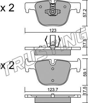 Trusting 979.0 - Bremžu uzliku kompl., Disku bremzes www.autospares.lv