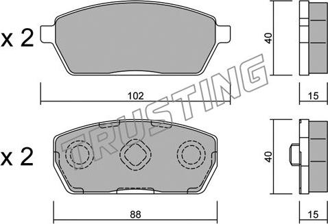 Trusting 454.0 - Bremžu uzliku kompl., Disku bremzes www.autospares.lv