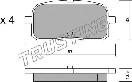 Trusting 461.0 - Bremžu uzliku kompl., Disku bremzes autospares.lv