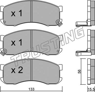 Trusting 409.0 - Bremžu uzliku kompl., Disku bremzes autospares.lv